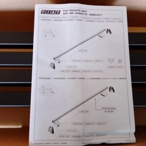 Barre portatutto per Fiat Ducato dal 2001 con tetto medio, nuove e originali Fiat 50900775-50901017