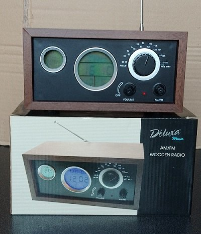 Radiolina in legno portatile a batterie